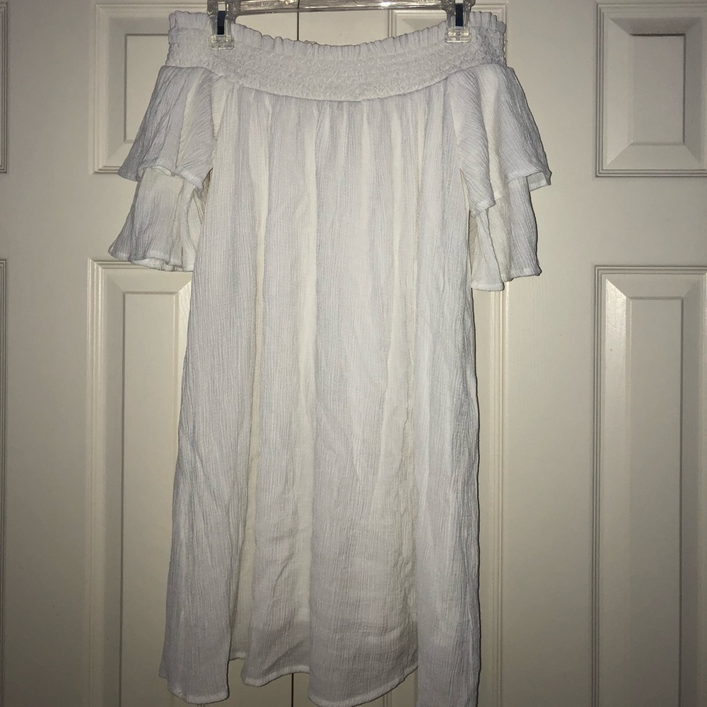 Off shoulder white dress